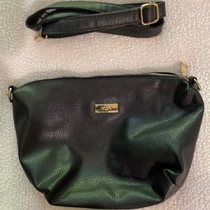Black leather BCBG shoulder bag.
